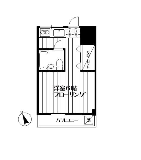 阿出川ビルI(ワンルーム/7階)の間取り写真