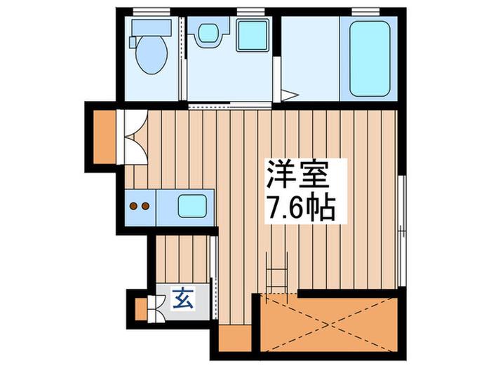 ディアハウス(ワンルーム/1階)の間取り写真