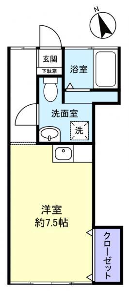 トップ福島(ワンルーム/2階)の間取り写真
