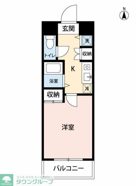 キララローネ(1K/2階)の間取り写真