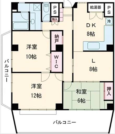 コーポ高砂(3SLDK/2階)の間取り写真