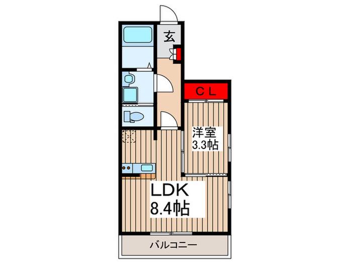 レジコスタ(1LDK/1階)の間取り写真