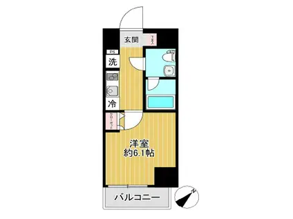 SHOKEN RESIDENCE横浜戸部II(1K/2階)の間取り写真