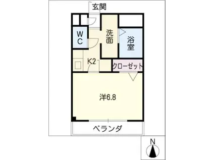 セントラルエール(1K/4階)の間取り写真