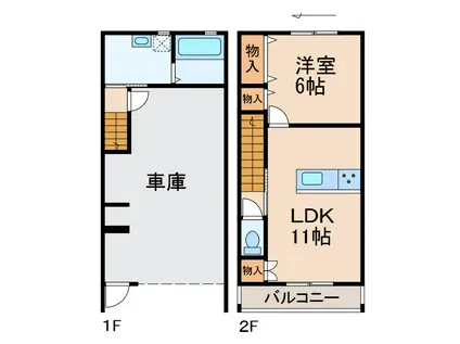 ラグレージ和歌浦(1LDK/1階)の間取り写真