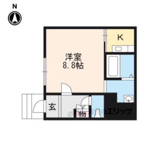UZUMASAARCUS(1K/1階)の間取り写真