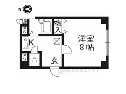 サムティ上堀川(1K/1階)の間取り写真