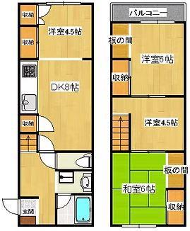 労住協第5ビル(3SDK/5階)の間取り写真