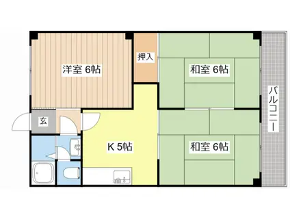 メゾンボヌール(3K/2階)の間取り写真