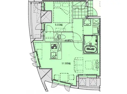 DNKMSA パートIVビル ANNEX 別館(1LDK/4階)の間取り写真