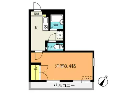 レジデンス宮前(1K/2階)の間取り写真