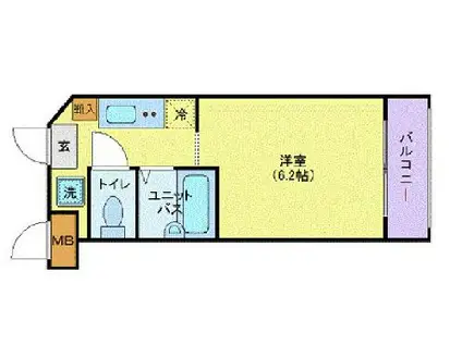 スチューデントハイツ代々木上原(1K/1階)の間取り写真