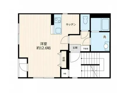 ザルームス日本橋浜町(ワンルーム/3階)の間取り写真