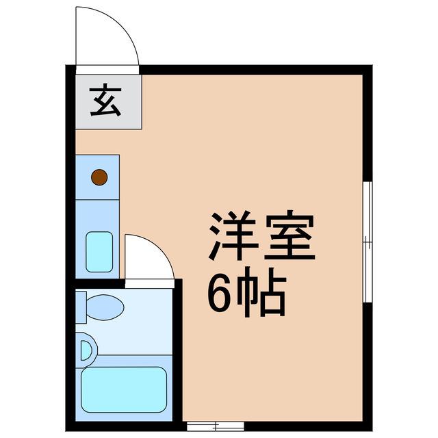 パロット保土ヶ谷(ワンルーム/2階)の間取り写真