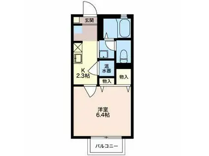 アルカンシェル(1K/2階)の間取り写真
