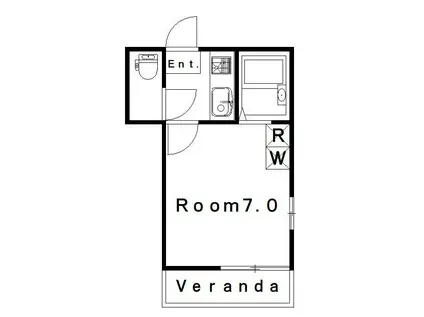 ウィズハイツ(1K/1階)の間取り写真