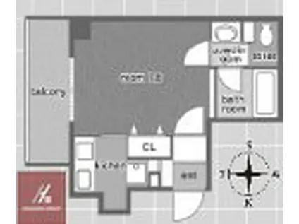 アクティコート京橋(1K/7階)の間取り写真