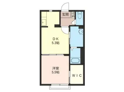 シャーメゾン浜町(1DK/1階)の間取り写真