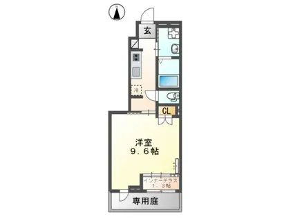 CHARLOTTE H(1K/1階)の間取り写真