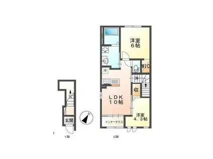 キルシェ(2LDK/2階)の間取り写真