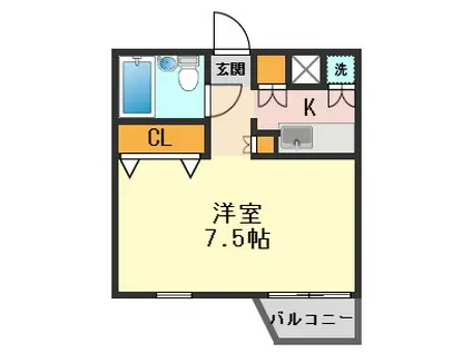 ラフォーレ金町(1K/3階)の間取り写真