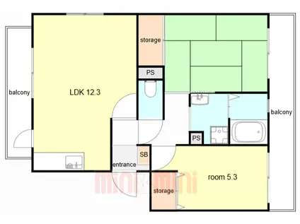 キフエヒミトSA(2LDK/2階)の間取り写真