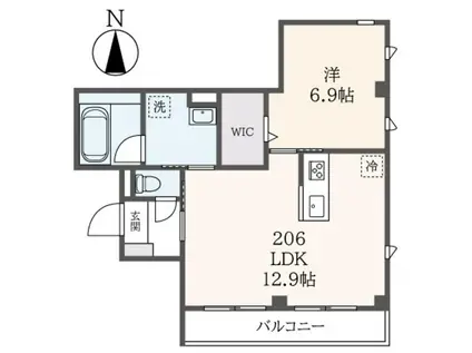 ダイワフラットIII(1LDK/2階)の間取り写真