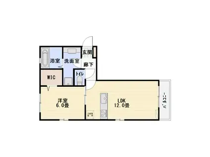 PALMIER(1LDK/2階)の間取り写真