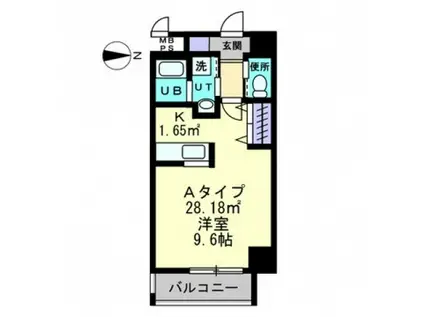 ウイング21中山下II(ワンルーム/5階)の間取り写真