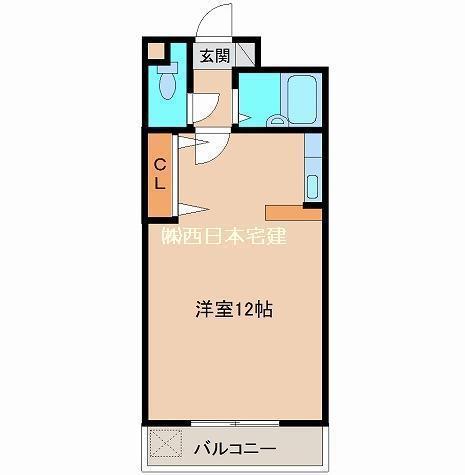 コンドミニアム肇(ワンルーム/3階)の間取り写真