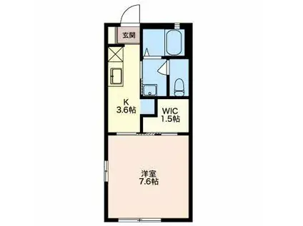 ヴィラ・エトワール(1K/2階)の間取り写真