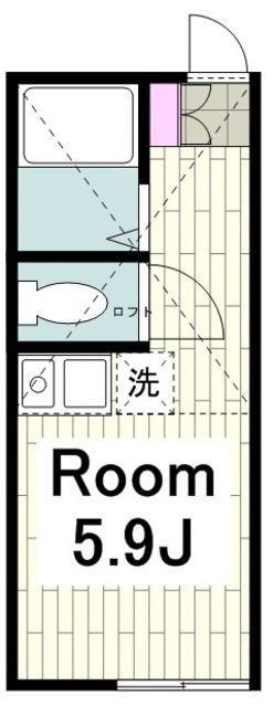 パークス横濱(ワンルーム/2階)の間取り写真