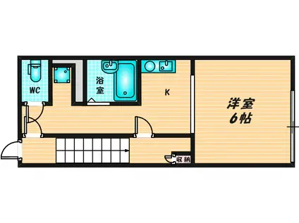 BELL728(ワンルーム/2階)の間取り写真