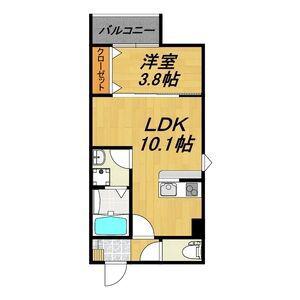 LECOCON一宮Ⅷ(1LDK/1階)の間取り写真