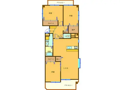 プランドール6番館(3LDK/5階)の間取り写真