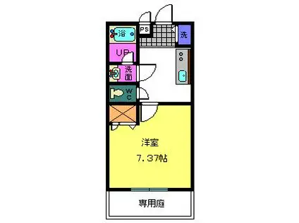 セレブ 華乃郷(1K/1階)の間取り写真