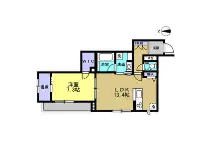 メゾン オルジュ(1SLDK/1階)の間取り写真