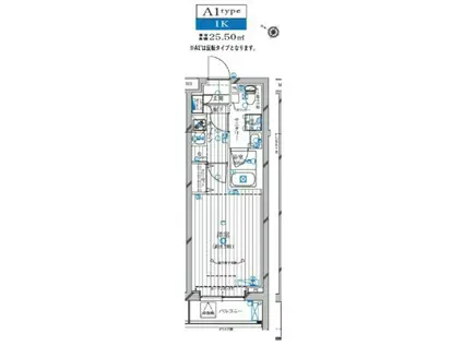 レガリス蒲田(1K/3階)の間取り写真