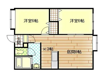 パールノエル(2LDK/2階)の間取り写真