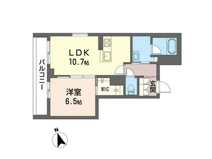 シャーメゾントーワ(1LDK/2階)の間取り写真