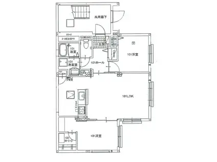 LIEN RESIDENCE 宮田町(2LDK/1階)の間取り写真