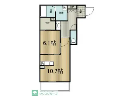 パティオ北浦和(1LDK/1階)の間取り写真