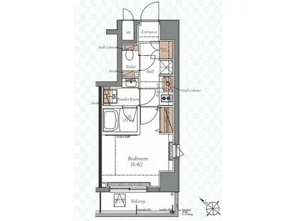 HYS浅草(1K/3階)の間取り写真
