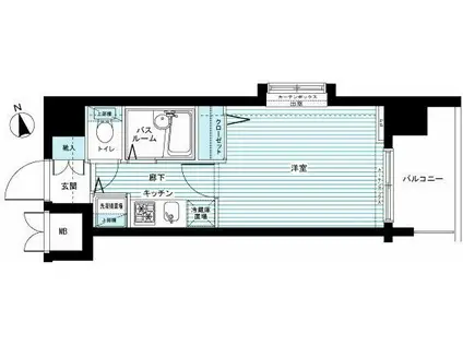 フェニックス芝アストラーレ(1K/10階)の間取り写真