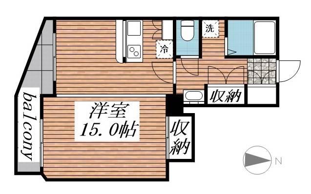 モンテ・オーロ(1LDK/1階)の間取り写真