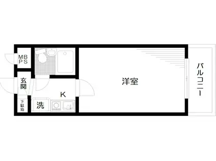 日神パレス蕨(1K/1階)の間取り写真