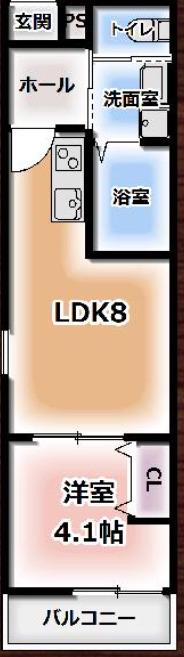 KS ノース PLACE(1LDK/1階)の間取り写真