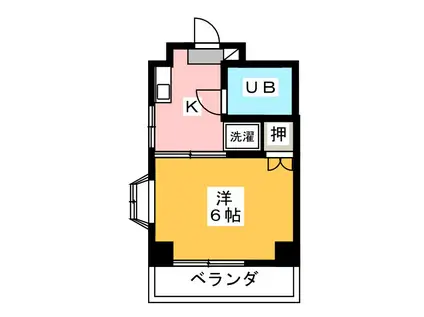 サイカット大澤(1K/2階)の間取り写真