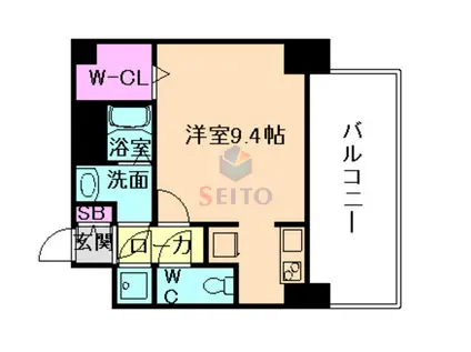 スペーシア江坂南金田(ワンルーム/5階)の間取り写真