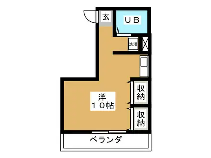 鈴木マンション(ワンルーム/3階)の間取り写真
